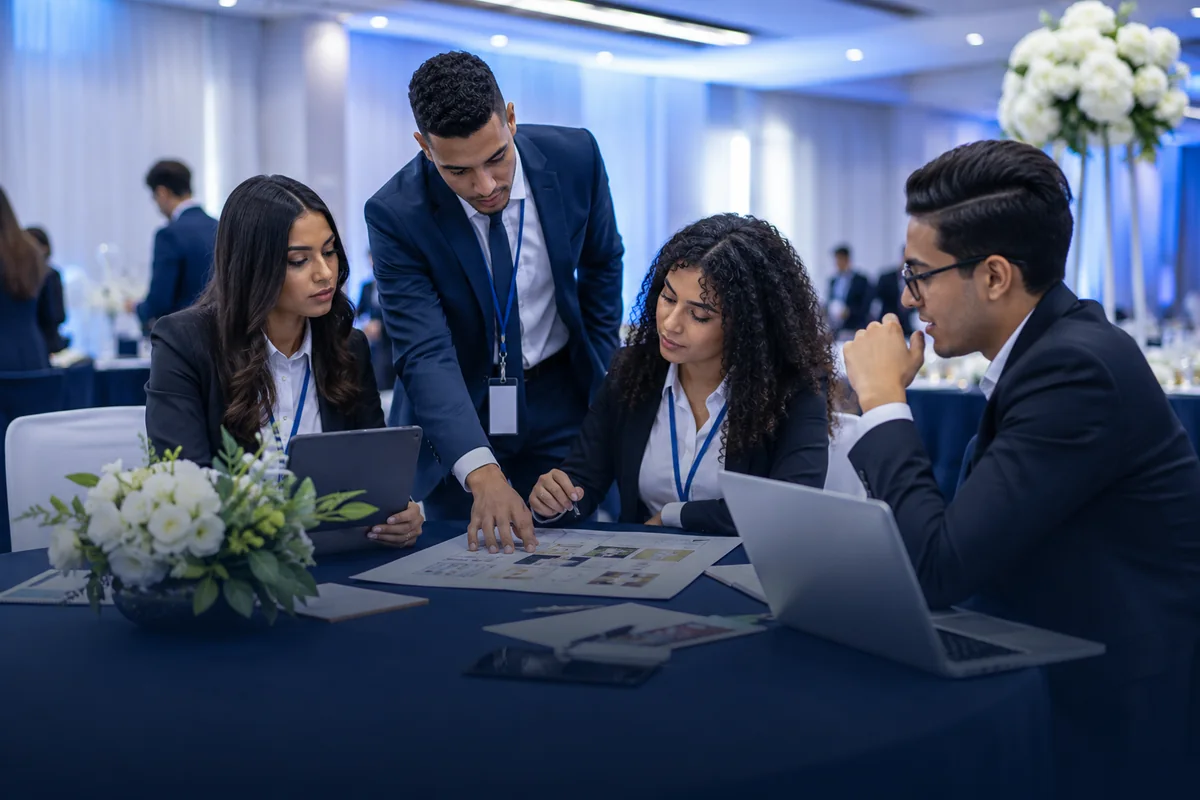 Étudiants en formation Organisation d’Événements préparant un événement professionnel à EEMCI